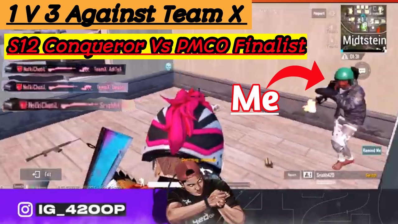 1 v 3 Against Team X | Team X vs Me| Team X Aditya | Team X 420 op |Team X Destro| NO HATE BOYZZ