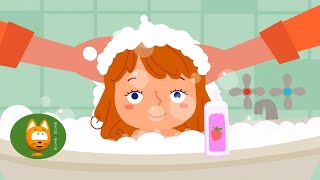 Bath Time song for Baby -  Meow Meow Kitty  -  song for kids