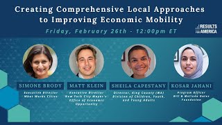Creating Comprehensive Local Approaches to Improving Economic Mobility -  Virtual Panel Discussion
