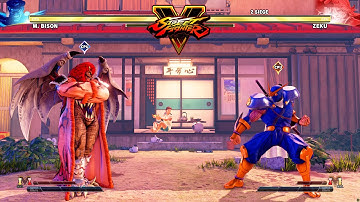 Street Fighter V M. Bison vs Zeku CPU vs CPU AI vs AI (hardest difficulty level)