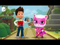 Talking Tom Hero Dash vs Paw Patrol - Gameplay Walkthrough - Talking Angela Hero vs Ryder