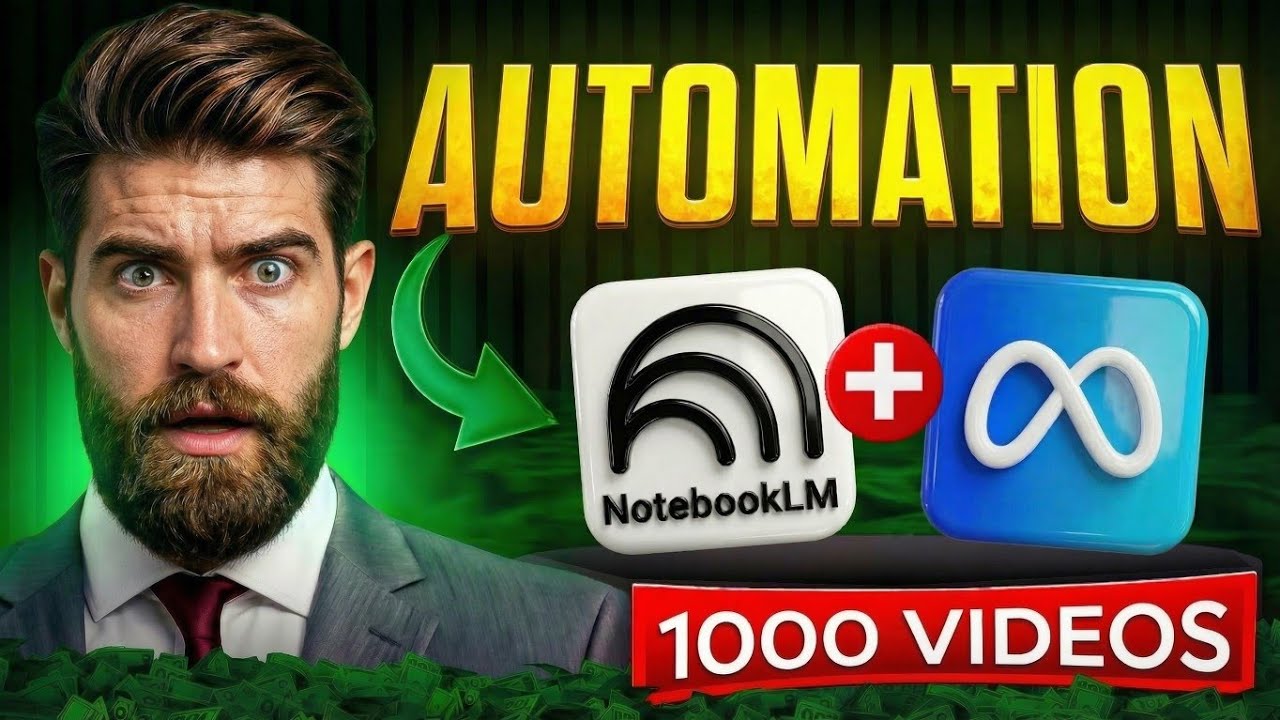 NotebookLM + Meta AI = 1000 Videos (God-Level Automation) - YouTube