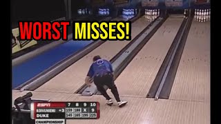 Proof that pro bowlers are human... Worst bowling misses