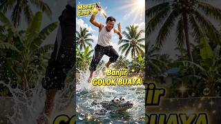 Banjir GOLOK BUAYA #banjirbuatan #funnyshorts #aksikocak #jumpchallenge #videolucu