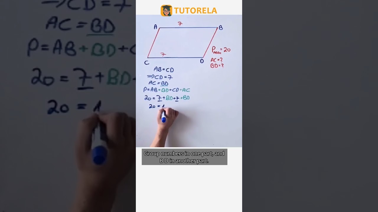 Parallelogram Sides: Calculate Unknown Length from Perimeter! 