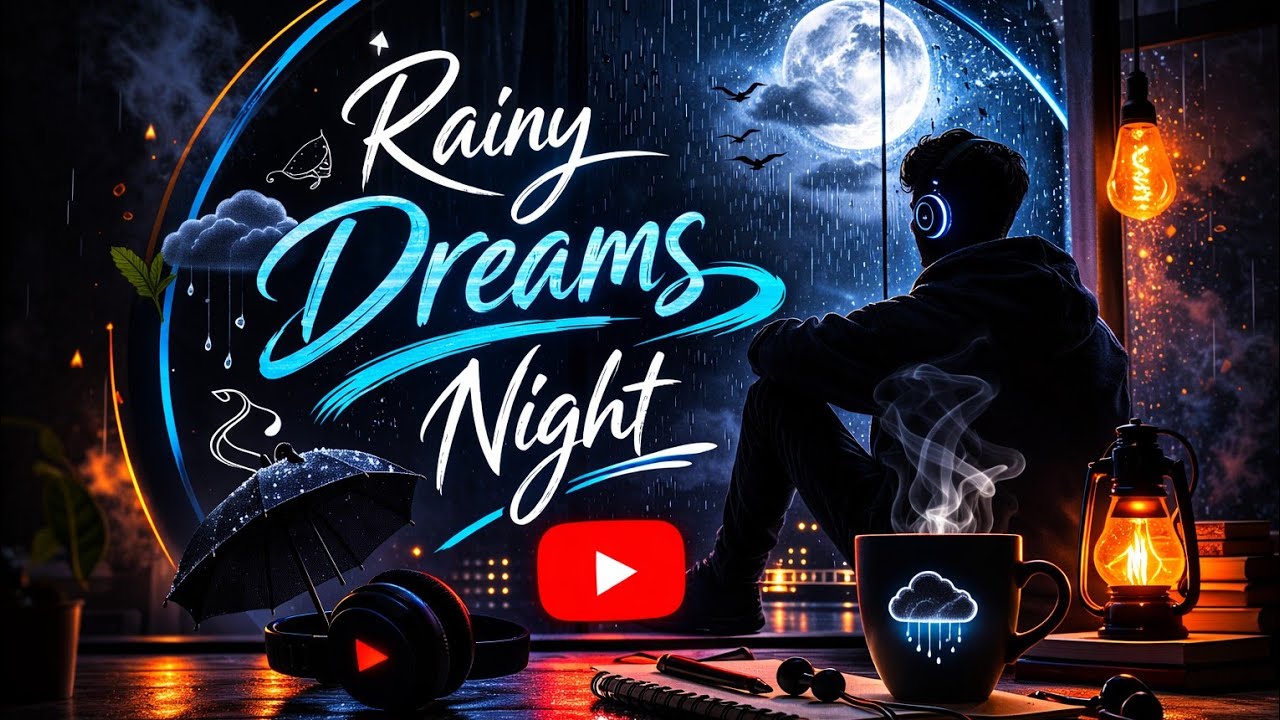 Gentle Thunder in the Rain | 90 Min Relaxing Storm Ambience | Soft Thunder & Rain Sounds 🌩️ 