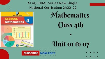 AFAQ IQBAL Series New Mathematics Class 4 Unit 1 to 7 Single National Curriculum