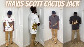 cactus jack t shirt brown