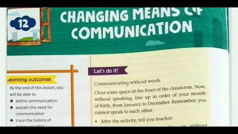 Changing Means of Communication part i