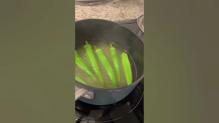 Boiling Okra #cooking #okra #shorts