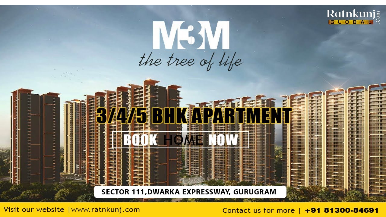 M3M The Tree Of Life | ☎️ 8130084691 For Free Site Visit | 3 & 4 BHK Apartment | Sector-111,Gurgaon