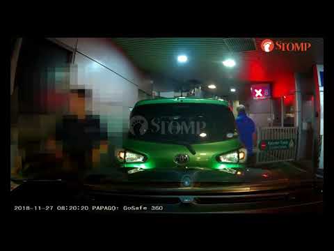 Man Reverses Into Car At Malaysia Customs Then Drives Off 