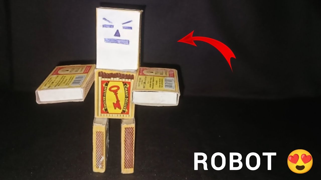 Making Robot Frome Match box || Best School Projects - Matchbox Craft ...