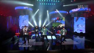 B2ST - Beautiful (BEAST - Beautiful) @ SBS Inkigayo Popular song 101128