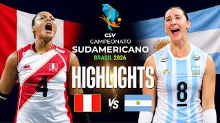 🇵🇪 PERÚ vs ARGENTINA 🇦🇷 | 1-3 | RESUMEN COMPLETO | CAMPEONATO SUDAMERICANO VOLEY 2026