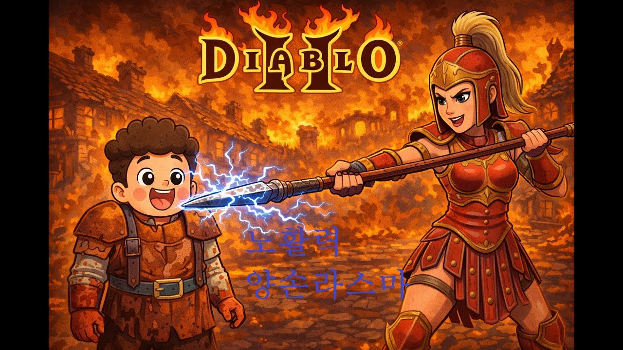 [디아2R] 노활력 라스마 이거 쉽죠? / 하드코어 맨땅 노활력 라스마 아마존 (0시간째)