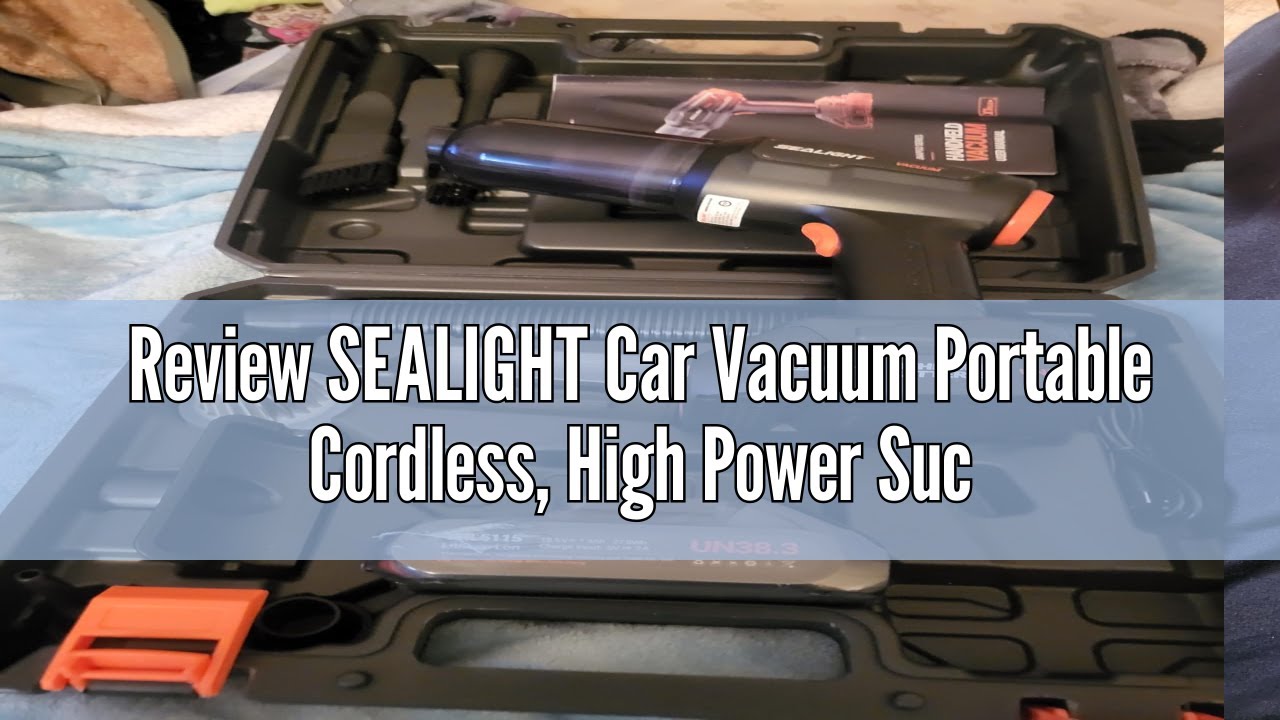 Review SEALIGHT Car Vacuum Portable Cordless, High Power Suction and Air Duster, 7 in 1 Handhle Vacu