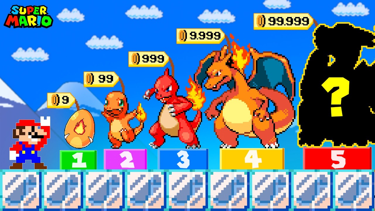 Can Mario Buy All Pokémon In-Progress Evolutions in Super Mario Bros?