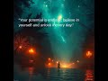 "Your potential is endless; believe in yourself and unlock it every day."