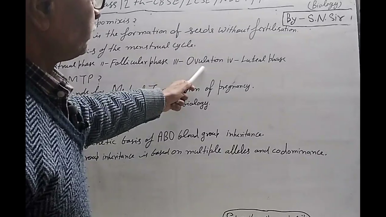 Very short question answers for class 12th biology for exam 2026 for CBSE ICSE board