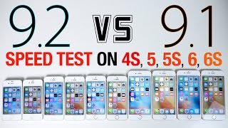 iOS 9.2 vs iOS 9.1 Speed Test on iPhone 6S, 6, 5S, 5 & 4S - iOS 9.2 Faster?