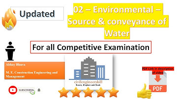 Source & conveyance of Water || Environmental Engineering || MCQ Only