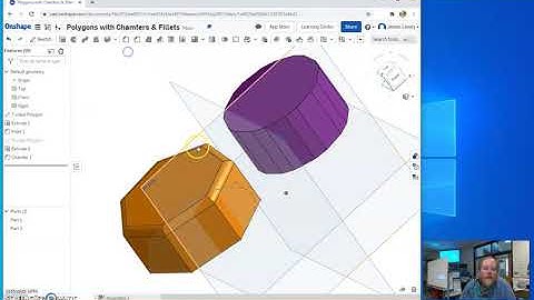 Onshape Polygon, Chamfer & Fillet