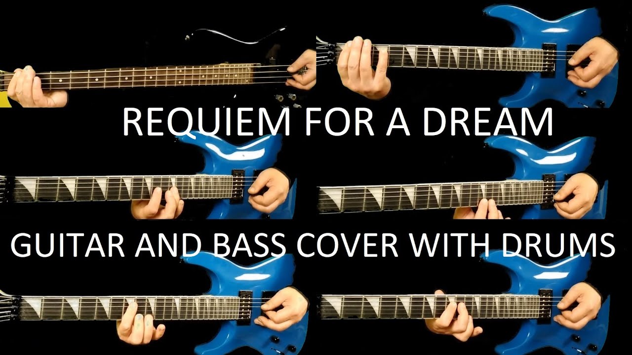 Requiem for a dream soundtrack guitar and bass cover with drums