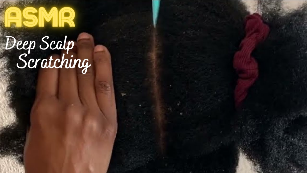 ASMR DEEP SCALP SCRATCHING REAL PERSON | SPRAY SOUNDS, DETANGLING  NATURAL HAIR FOR WASH DAY