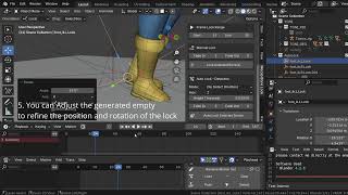 Fix foot sliding and Lock Bone using Manual Mode Tutorial for Blender | Mocap Bone Lock