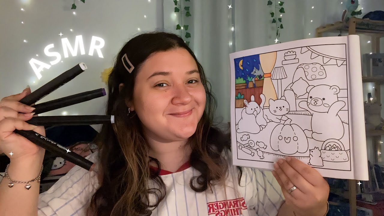 ASMR | PINTANDO “BOBBIE GOODS” ✨🖍️ (sussurros e estalinhos) - parte 2 