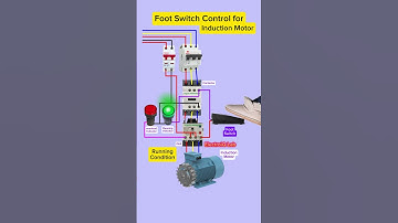 Foot Switch Motor Control ⚡👣| Induction Motor with Foot Switch | DIY Control #shorts #tech #motor