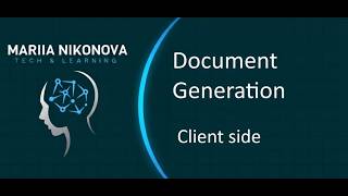 Document Generation - Client Side use case