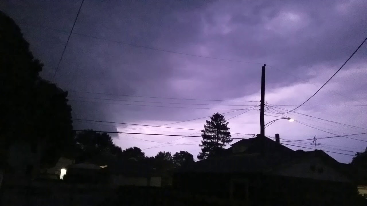 Lightning and sirens from storms on Memorial Day 2019 Dayton, Ohio