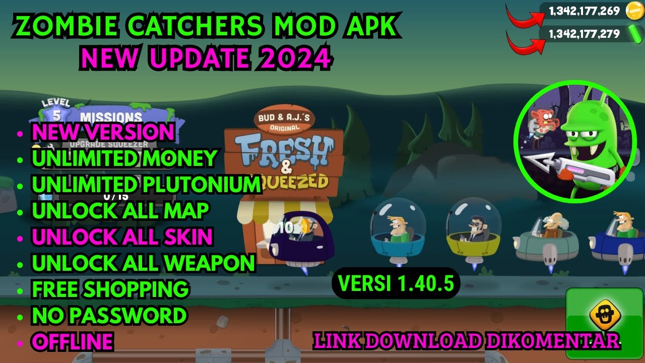 Update!! Zombie Catchers Mod Apk Versi 1.40.5, (Unlimited Money