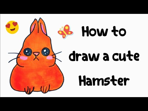 How to draw a Hamster 🐹 So easy | Drawing Hamster - YouTube