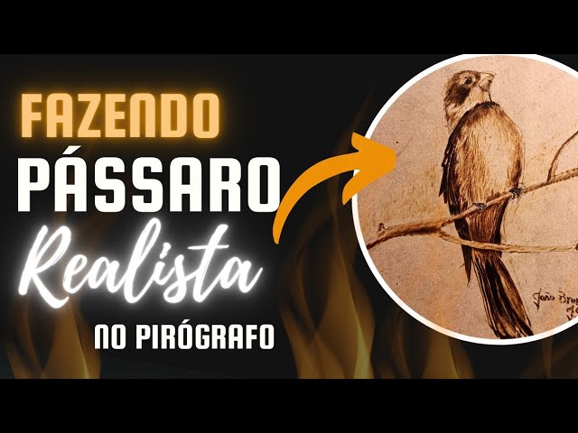 Pirografando Rolinha Fogo - Ditinho Desenhos Realistas