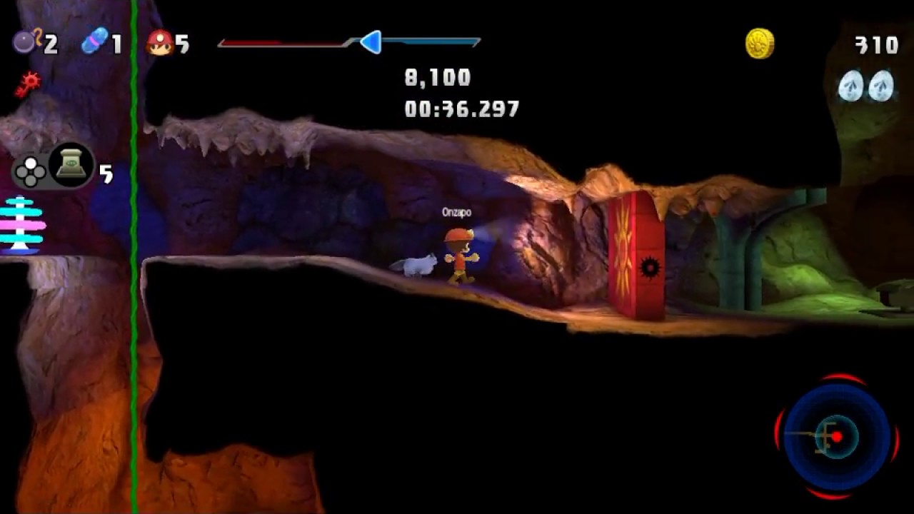 Spelunker Party! 1-A Get all litho-orbs みんなでワイワイ！スペランカー 全石版取得