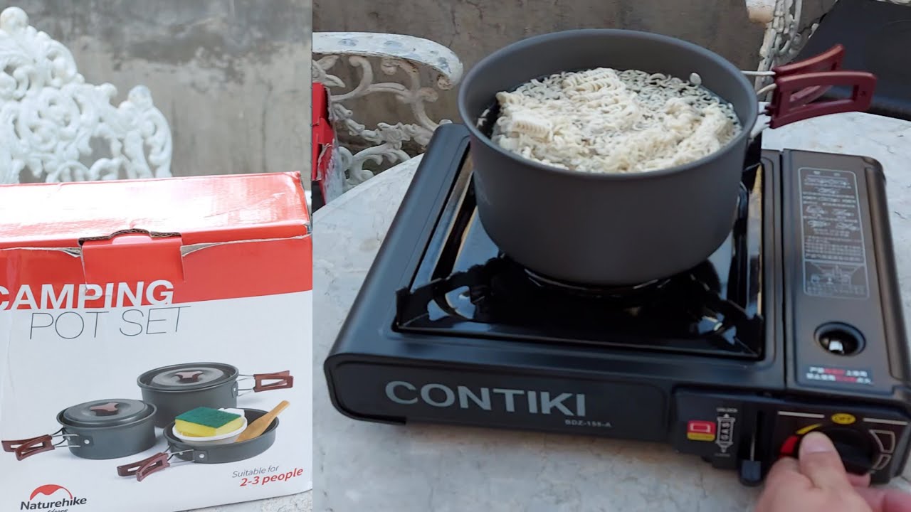 Unboxing & How to Use Camping Pot Set and Portable Gas Stove Mom Kat YouTube