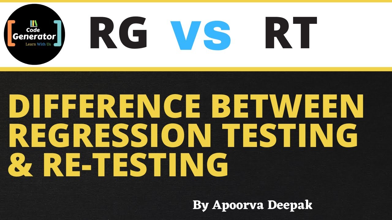 Difference Between Regression Testing And RE-Testing | Difference ...