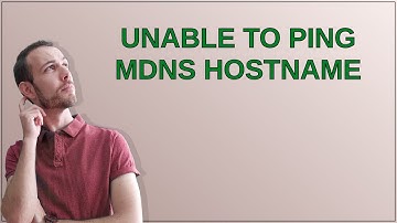 Unix: Unable to ping mDNS hostname
