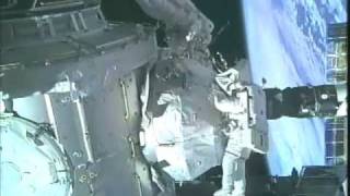 STS-130/20A - Astronauts Remove Cupola Thermal Blankets