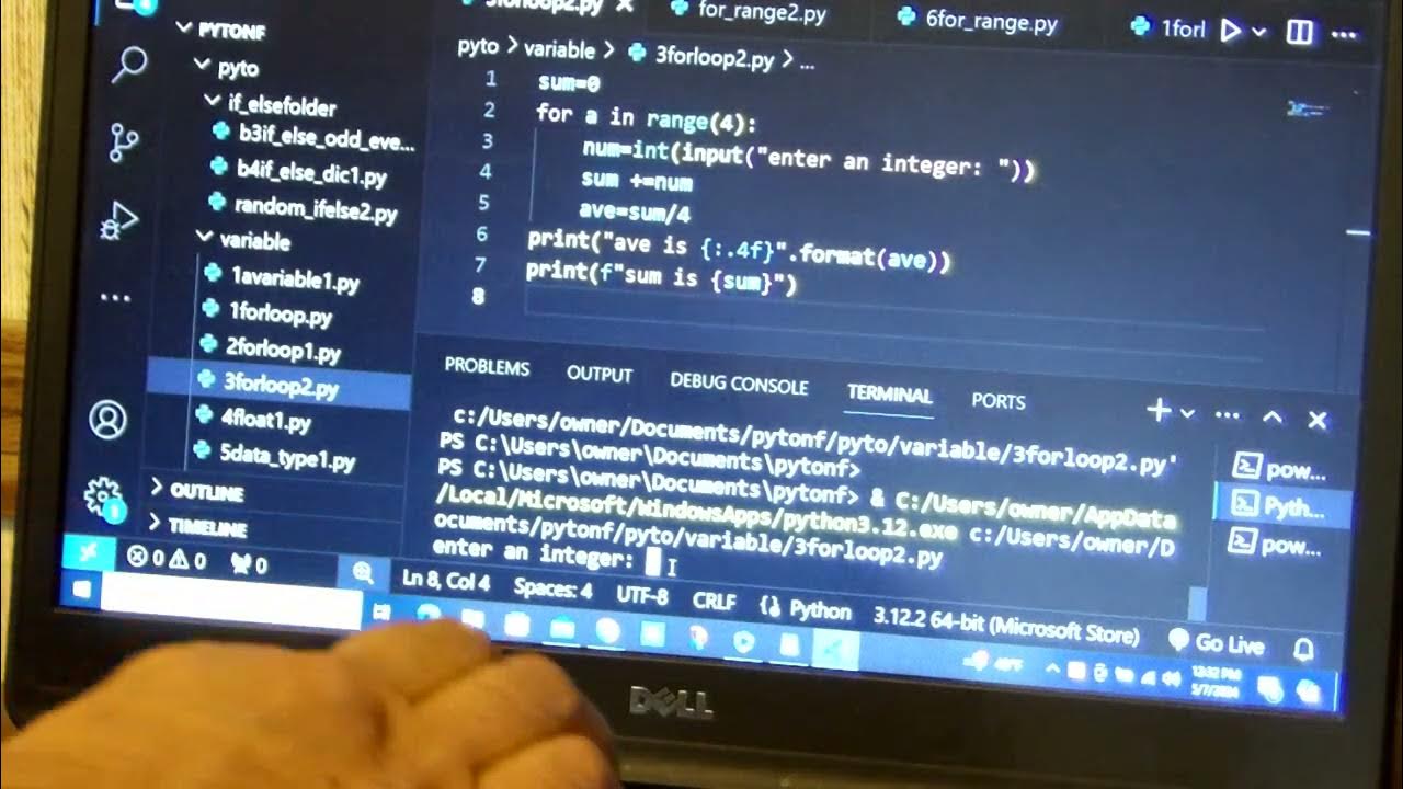 Python programming1_for loop_ V4 - YouTube