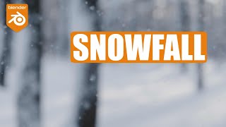Snowfall in Blender 4.2 using Simulation Nodes