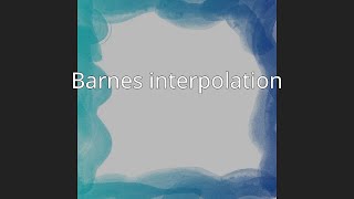 Barnes interpolation