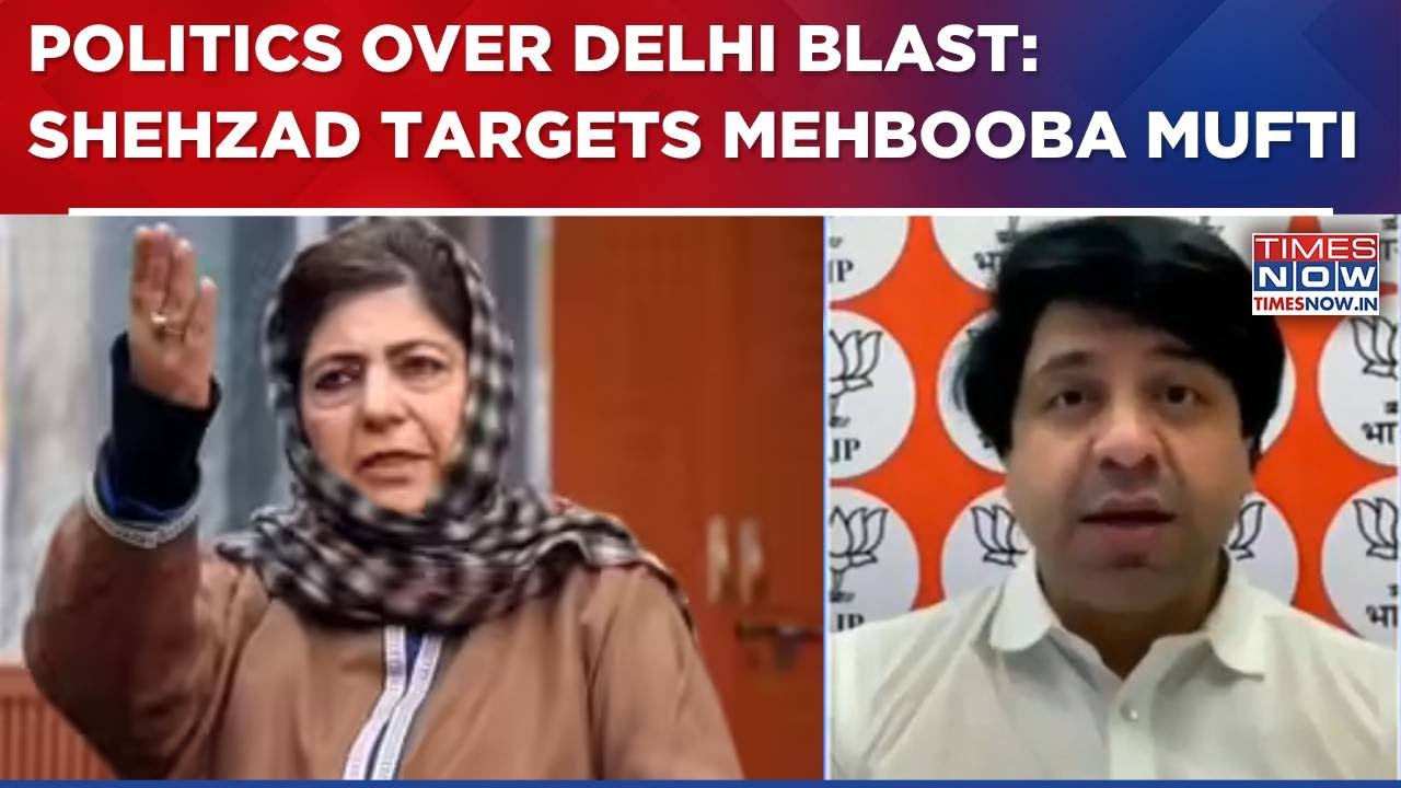 Mehbooba Mufti Says 'Troubles Of Kashmir Echoed At Delhi Blast'; BJP's Shehzad Poonawalla Hits Back