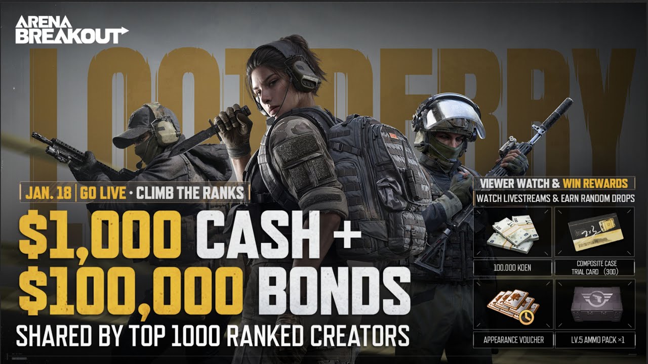 🔴LIVE - FREE BONDS, KOEN AND SECURE CONTAINER, LOOT DERBY #1 POV - Arena Breakout