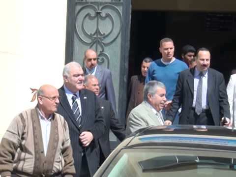 زيارة رئيس جامعة الاسكندرية ومحافظ الاسكندرية الى كلية التربية الرياضية بنين جامعة الاسكندرية