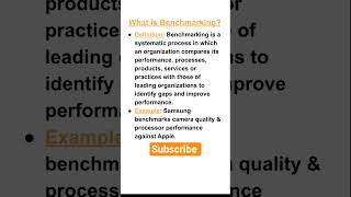 What is Benchmarking?