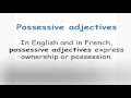 French possessive adjectives song